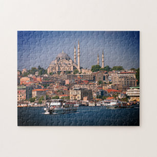 Puzzle Sultan Ahmed, panorama de Estambul, Turquía