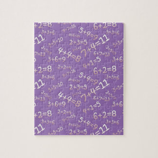 Puzzle Sumas en la pizarra - Modelo morado