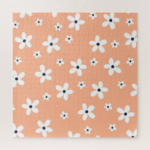 Puzzle Summer Boho White Daisy Flowers