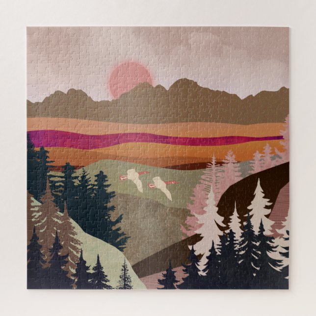 Puzzle Summer Geese (Vertical)