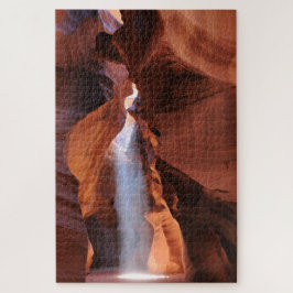 Puzzle Sunbeam inside Upper Antelope Canyon in Arizona
