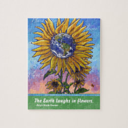Puzzle Sunflower Earth Art