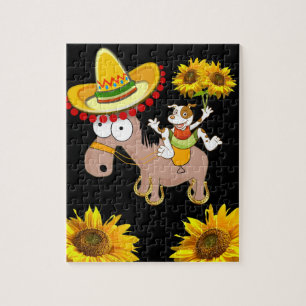 Puzzle Sunflower rompe el caballo floral