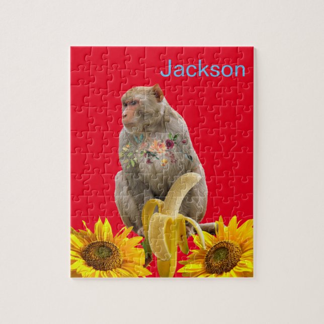 Puzzle Sunflower rompe el mono floral (Vertical)