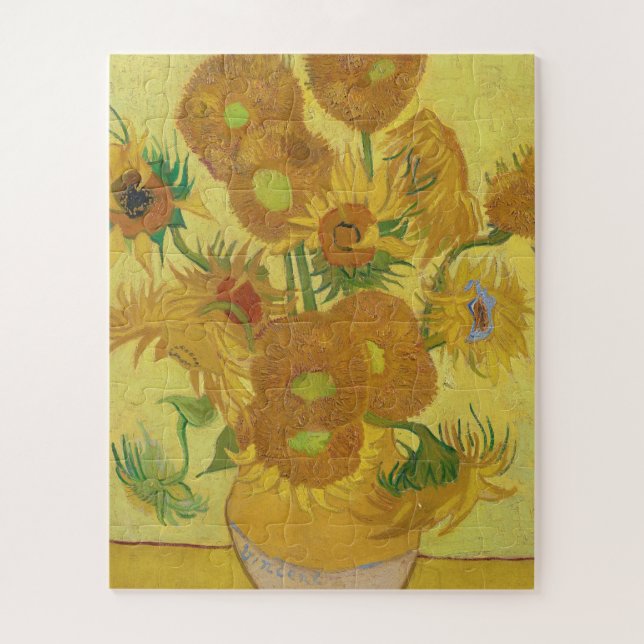 Puzzle Sunflowers de Vincent van Gogh (1888) (Vertical)
