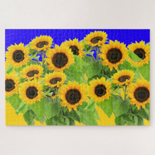 Puzzle Sunflowers - Ucrania, bandera ucraniana, Libertad 