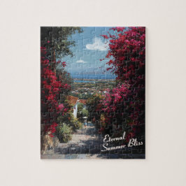 Puzzle Sunlit Bougainvillea Path Art