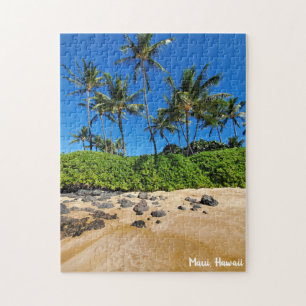 Puzzle Sunny Maui Beach and Palm Trees