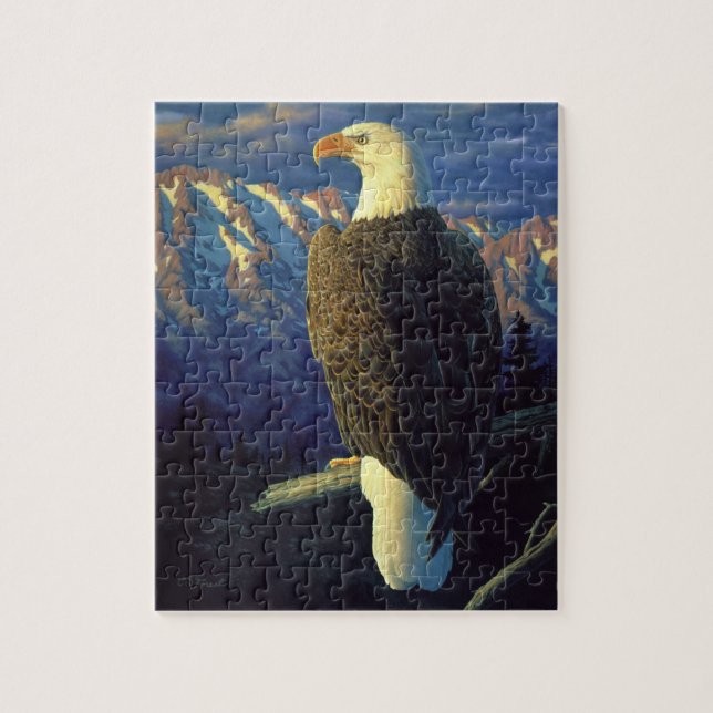 Puzzle Sunrise American Bald Eagle Mountain (Vertical)