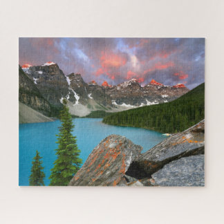 Puzzle Sunrise at Moraine Lake at Banff National Park