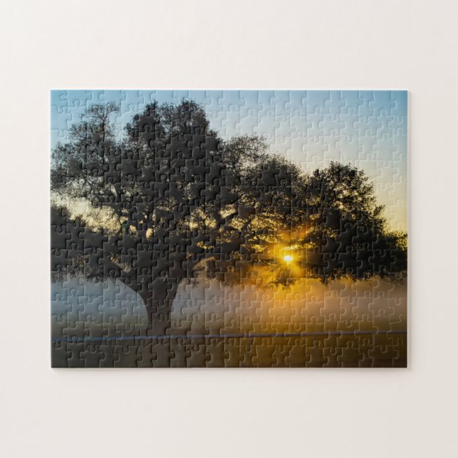Puzzle Sunrise Blue Peter Tree (Horizontal)