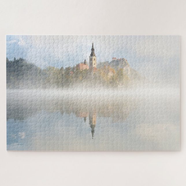 Puzzle Sunrise nigosa en el lago Bled (Horizontal)