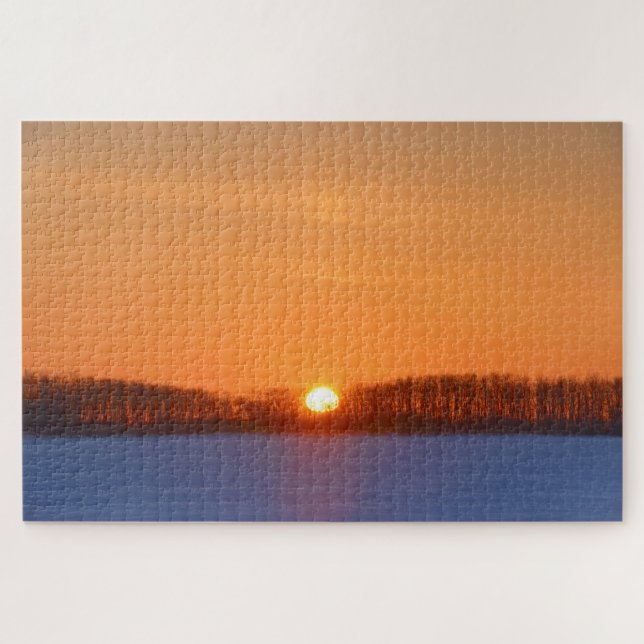 Puzzle Sunrise Over Prairie | Manitoba, Canadá (Horizontal)
