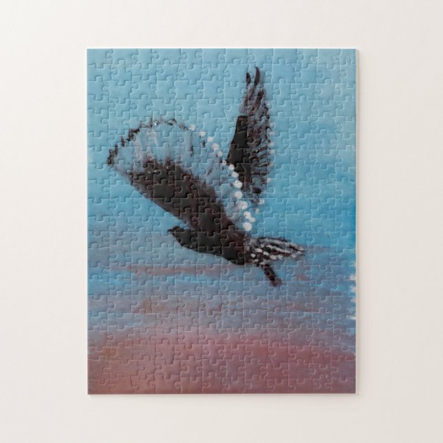 Puzzle Sunrise Owl Art Flying Bird (Vertical)