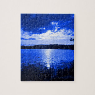 Puzzle Sunset azul
