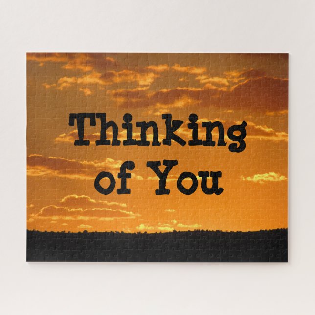 Puzzle Sunset Bright Naranja Sky Photo Evending Sun Setti (Horizontal)