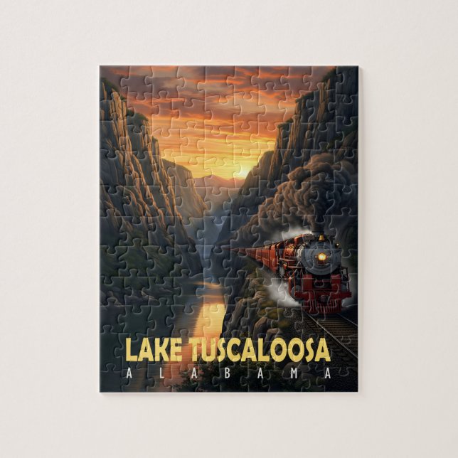 Puzzle Sunset Canyon – Lake Tuscaloosa, Alabama (Vertical)