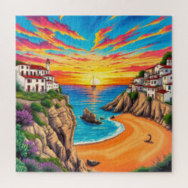Puzzle Sunset de playa tropical