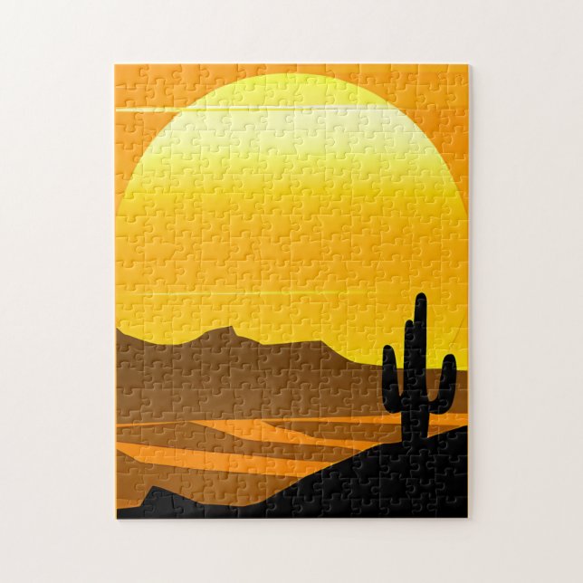 Puzzle Sunset del desierto del Suroeste con las Mesas (Vertical)