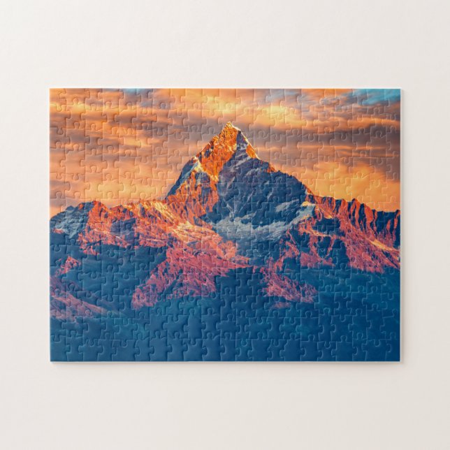 Puzzle Sunset Himalaya Montañas de la Nieve Nepal Viaje (Horizontal)