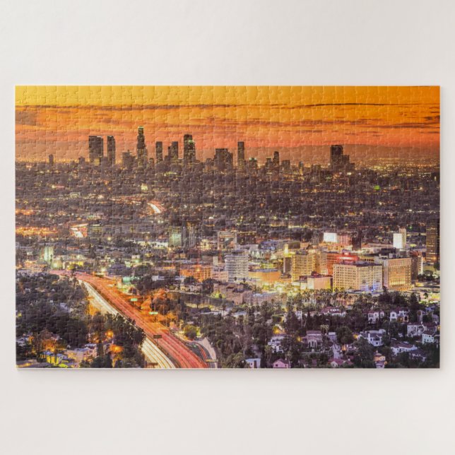 Puzzle Sunset in the City of Angels (Horizontal)