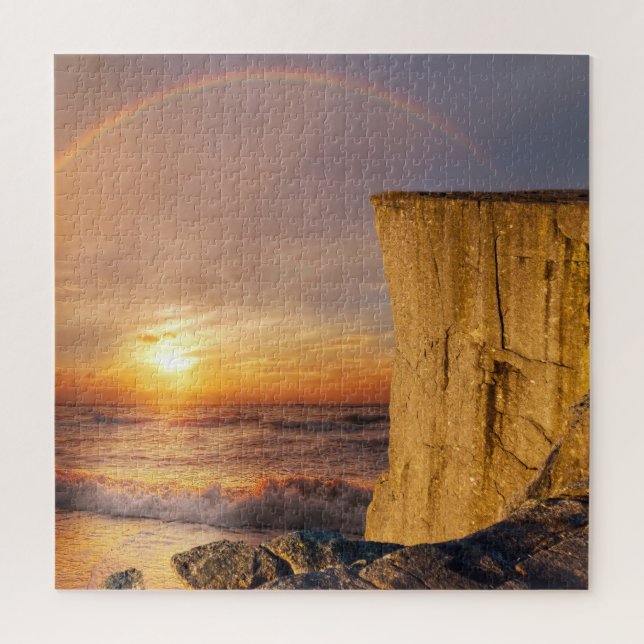 Puzzle Sunset Ocean Cliff (Vertical)