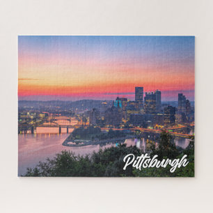 Puzzle Sunset Over Pittsburgh, Pennsylvania