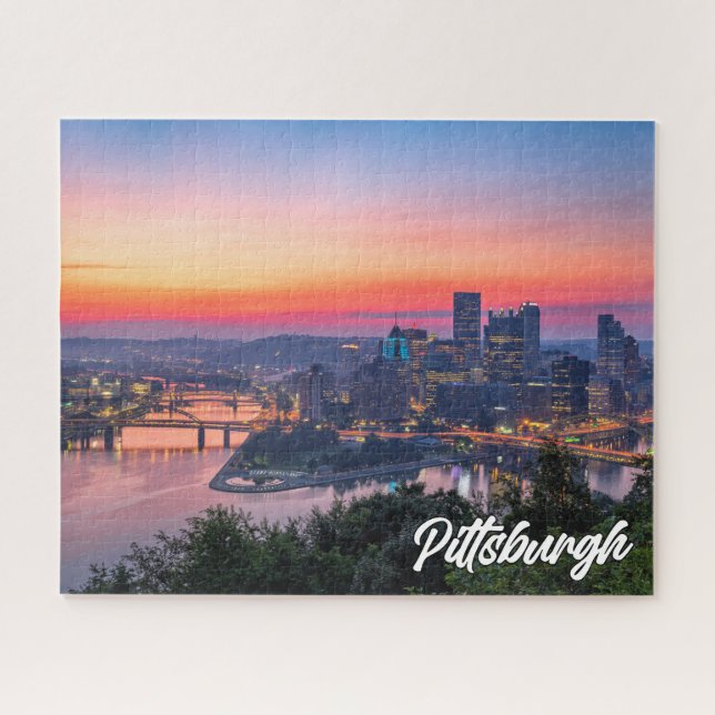 Puzzle Sunset Over Pittsburgh, Pennsylvania (Horizontal)