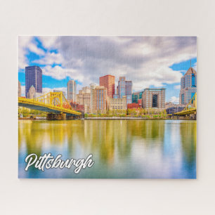 Puzzle Sunset Over Pittsburgh, Pennsylvania