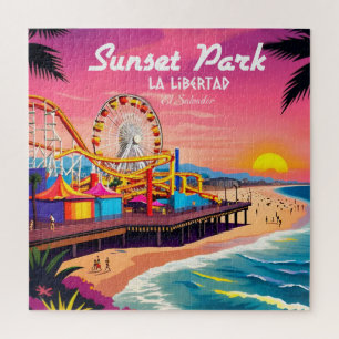 Puzzle Sunset Park El Salvador Viaje Retro