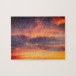 Puzzle Sunset Picture Scenic Custom Photo Christmas Gift<br><div class="desc">Designed with beautiful sunset picture in the background,  this makes a beautiful gift or party favor for Christmas holidays,  birthday party etc!</div>