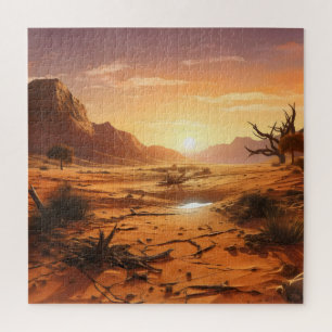Puzzle Sunset sobre el desierto