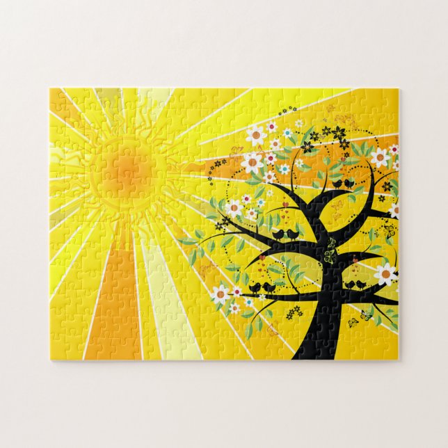 Puzzle Sunshine and Whimsical Tree (Horizontal)