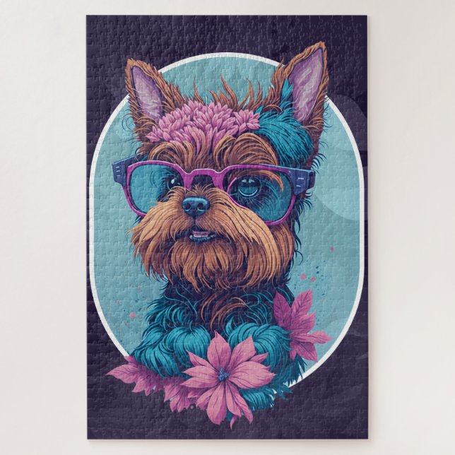 Puzzle Sunshine Pup in Spectacular Shades (Vertical)