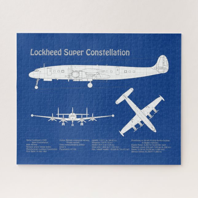 Puzzle Super Constelación Lockheed L-1049 - Planes ABD (Horizontal)