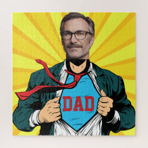 Puzzle Superdad - Personalizable de nombres y fotografías
