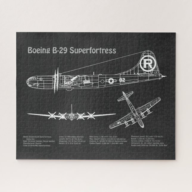 Puzzle Superfortaleza B-29 - Planes de diseño aéreo PD (Horizontal)