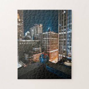 Puzzle Superhéroe Escenario rompe el arte de la ciudad fu