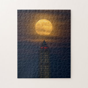 Puzzle Superluna por monumento a Washington