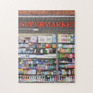Puzzle Supermarket Window, Kensington, Londres, Inglaterr