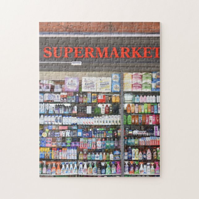 Puzzle Supermarket Window, Kensington, Londres, Inglaterr (Vertical)