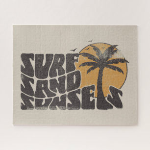 Puzzle Surf Sand Sunsets Beach Life Palm Tree