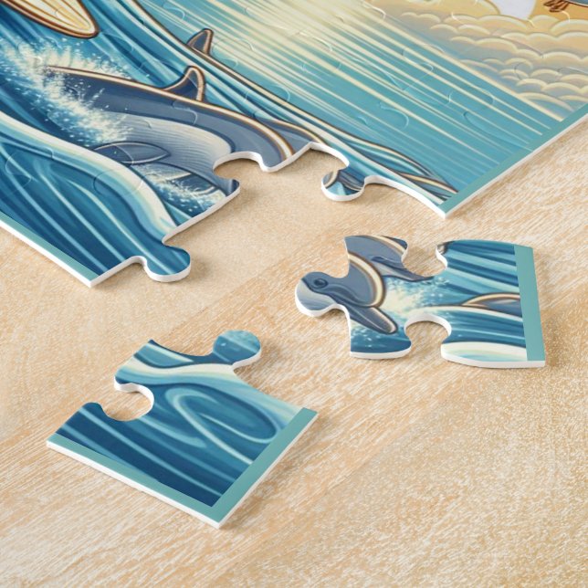 Puzzle Surfing de tortuga Flexible Photo Kizzle rompecabe (Lado)