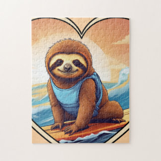Puzzle Surfing Sloth
