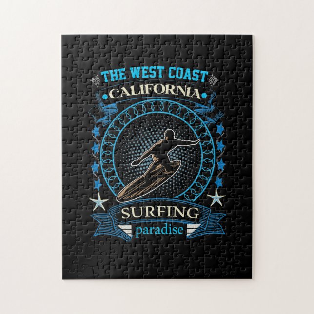 Puzzle Surfing West Coast California (Vertical)