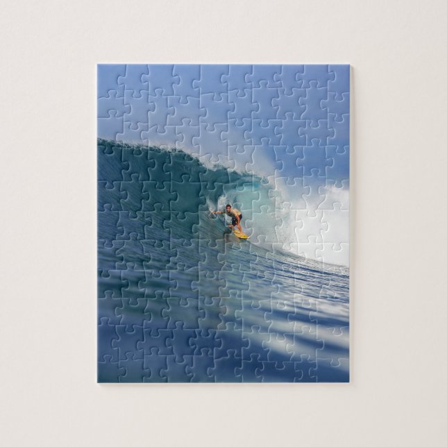 Puzzle Surfista surfista ola de arrecife azul (Vertical)