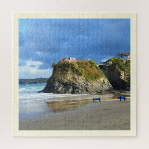 Puzzle Surfistas en la playa de Newquay