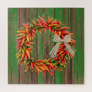 Puzzle Suroeste de Chile Ristra Wreath Madera Verde Weath