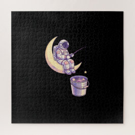 Puzzle Surreal Astronaut Fishing for Stars Wall Art -
