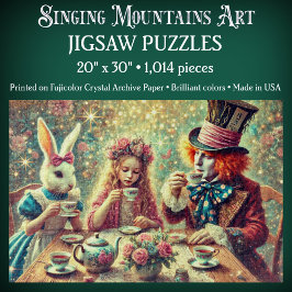 Puzzle Surreal Fantasy Alice In Wonderland Tea Time